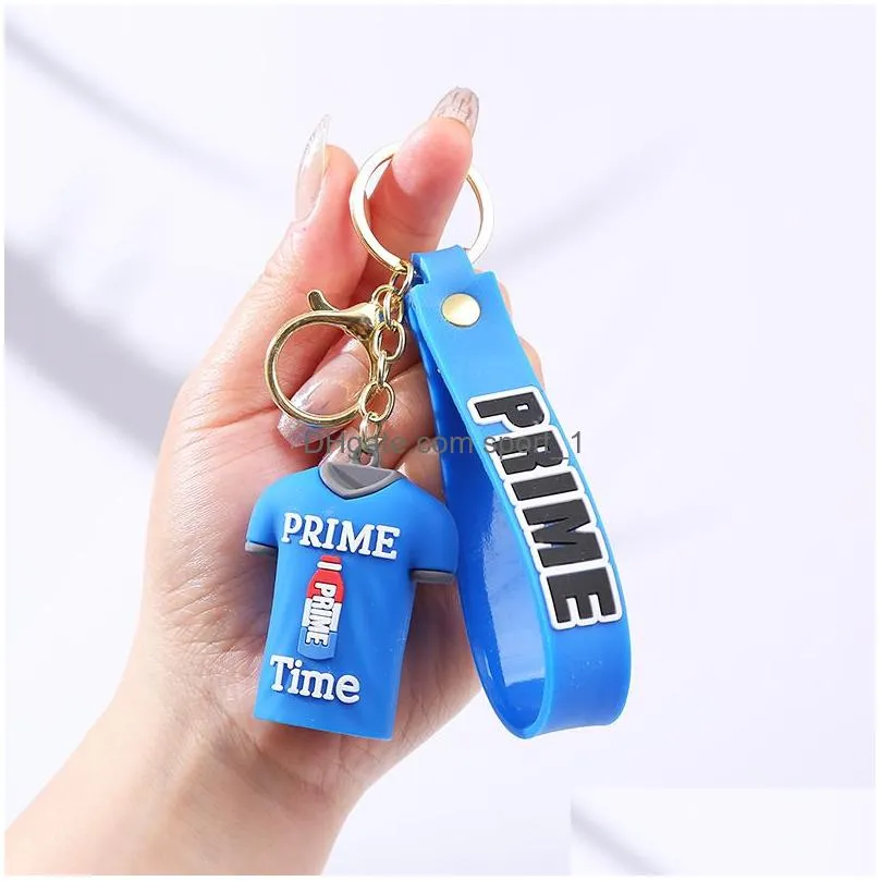 keychains lanyards prime drink clothes rubber keychain cute bottle key chains ornament car bag pendant keyring