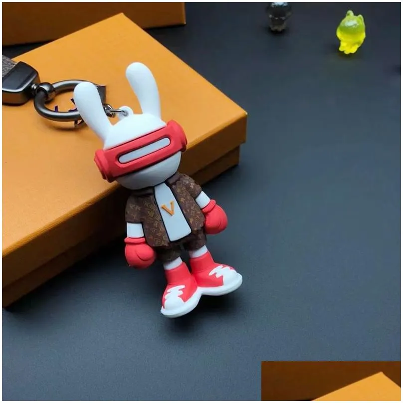 Luxury Keychain Designer Rabbit Design Key Chain Fashion Casual Style Temperament Versatile Hanging Bag Phone Case Very Drop Delivery Dhv9U