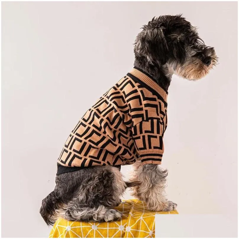 dog apparel designer sweaters warm pet clothes for fall and winter pomeranian schnauzer personalized chic coats