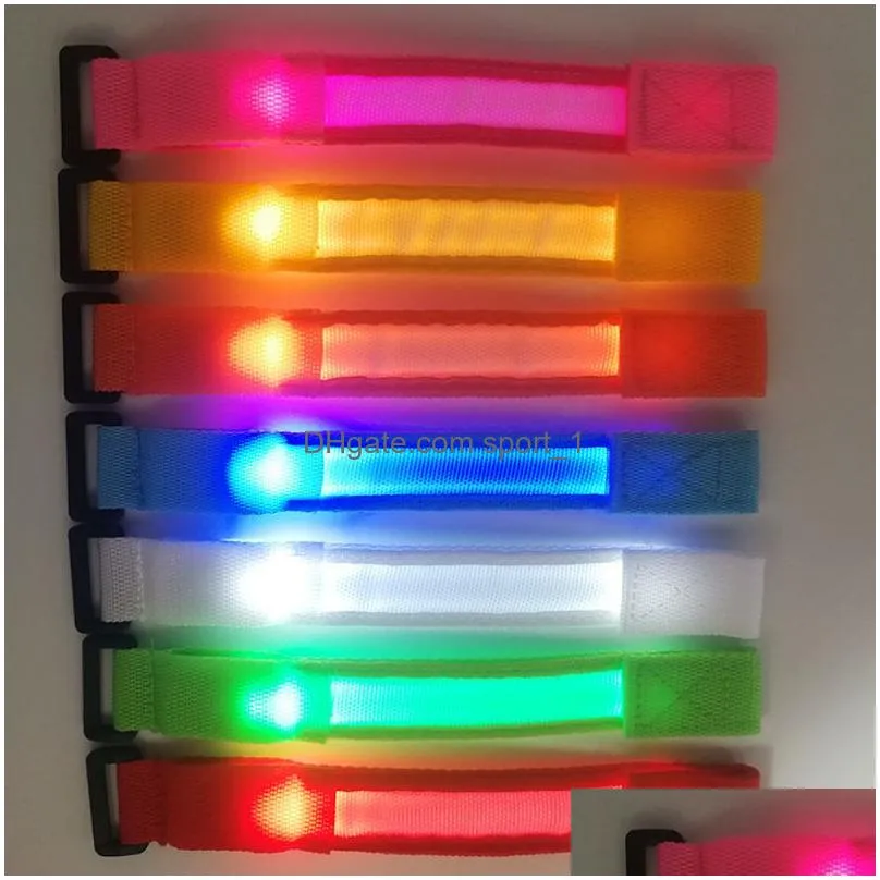 led festival glow wrist band concert glow bracelet nylon weaving party flash glow bracelet supplies