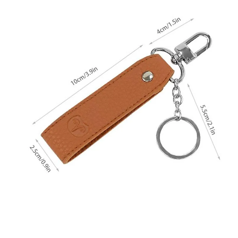 Pu Leather Keychain Wristlet Key Fob Fashion Women Men Keychains Drop Delivery Dh6Od