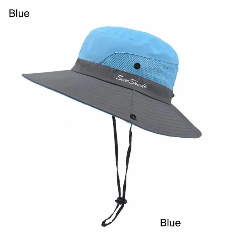 Wide Brim Hats Summer Visors Beach Cap Women Sun Hat Suncap Visor Womens Hatwide Hatswide Drop Delivery Dht10