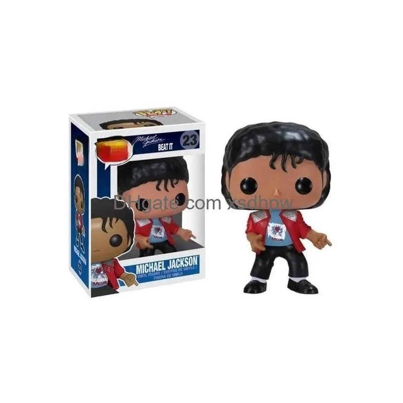 funko  beat it michael music star pvc action figure collection model children toys for kids birthday gift c1118