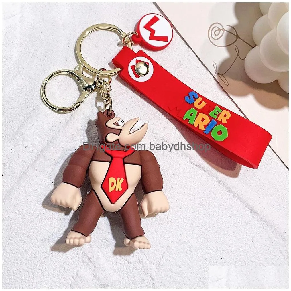 fashion cartoon anime charms jewelry keychain backpack car key ring accessories hanger keychains