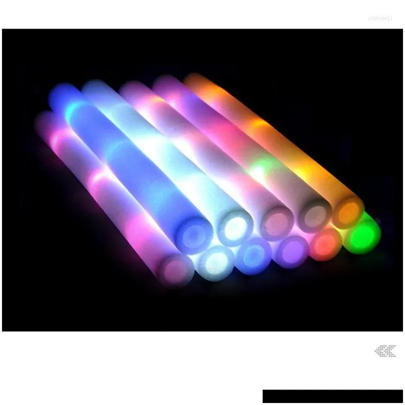 party decoration 12/15/30/60pcs cheer tube stick glow sticks dark light for bulk colorful wedding foam rgb led