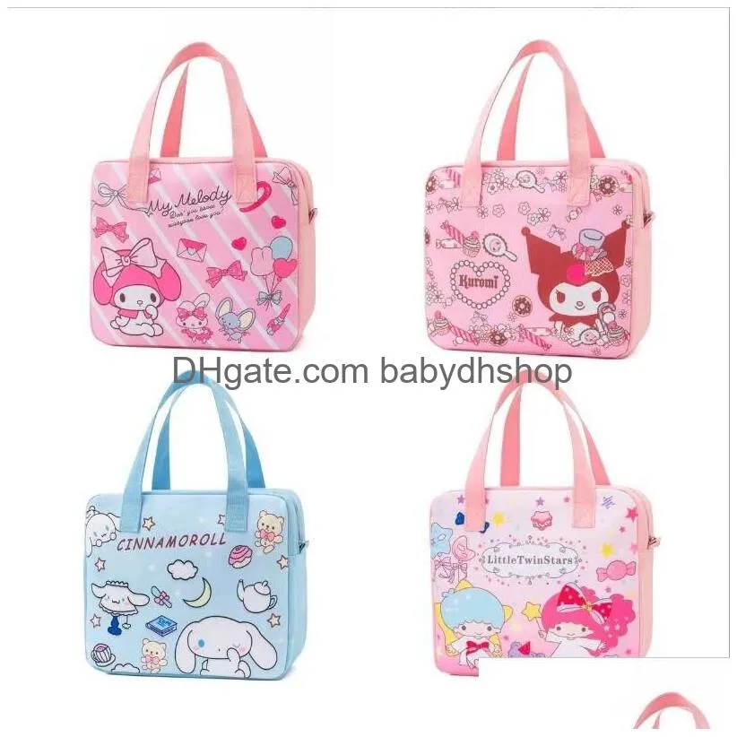 kawaii melody design lunch bags heat preservation waterproof tote lunch bag for student