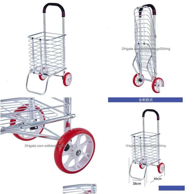 storage baskets 30kg household shopping cart grocery stair climbing folding portable trolley elderly trailer 230613