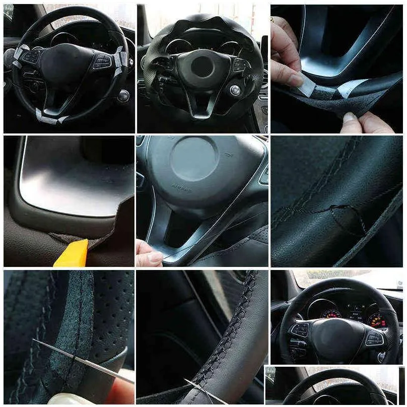 Steering Wheel Covers Car Steering Er For Lexus Rx330 Rx400H Rx400 20042007 Corolla Verso Camry Customized Leather Wrap J220808 Drop D Dhyef