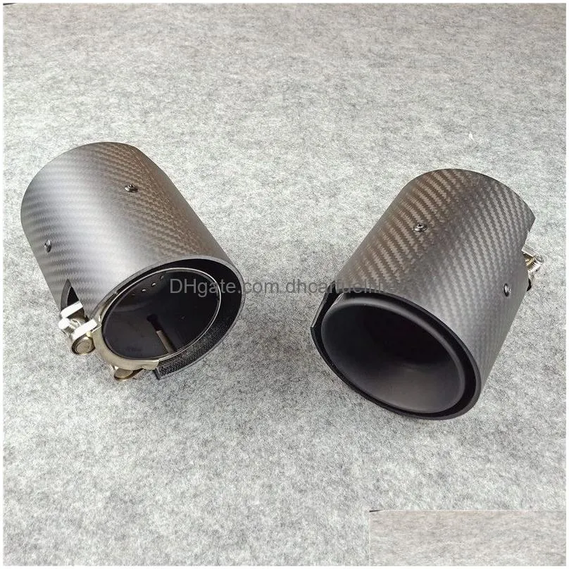 1 pcs for bmw m2 m3 m4 m performance carbon exhaust muffler pipe auto matte stainless steel car rear tips