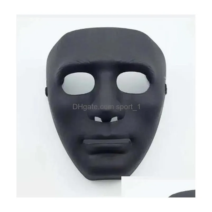 fankasi halloween mask party diy scary masks solid color full face cosplay masquerade mime mask ball party costume masks