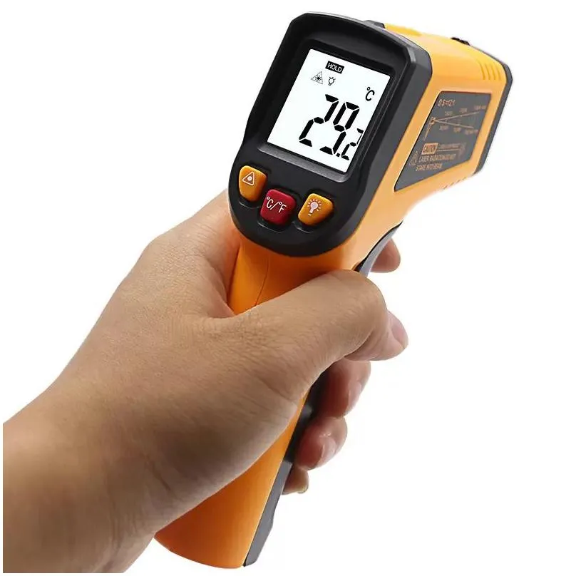 Temperature Instruments Wholesale Non Contact Digital Laser Infrared Thermometer Temperature Instruments -50-400ﾰC Pyrometer Ir Point Dhpjp