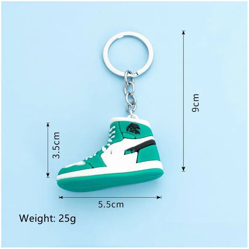 2022 Selling New Style Stereo Sneakers Keychains Button Pendant 3D Mini Basketball Shoes Model Soft Plastic Decoration Gift Key Drop Dhzyy