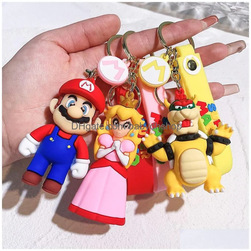 fashion cartoon anime charms jewelry keychain backpack car key ring accessories hanger keychains