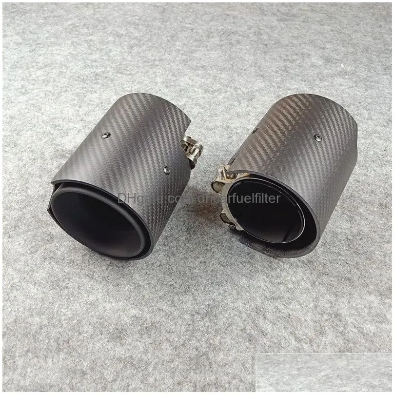 1 pcs for bmw m2 m3 m4 m performance carbon exhaust muffler pipe auto matte stainless steel car rear tips