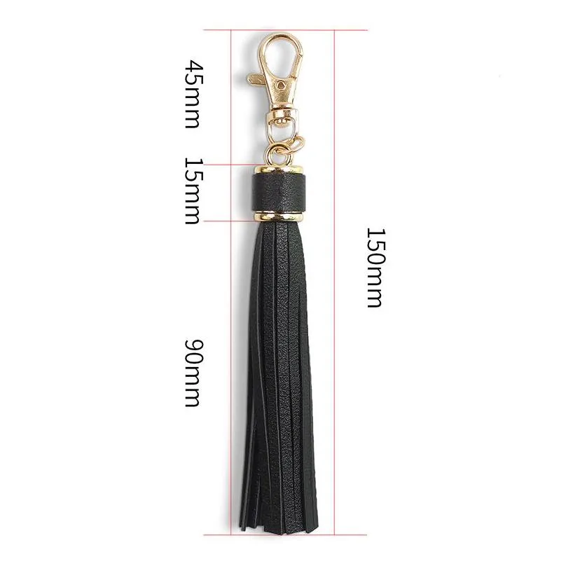 Pu Leather Tassel Keychains Metal Key Holder With Lobster Swivel Jewelry Charm For Handbag Phone Car Drop Delivery Dhua6