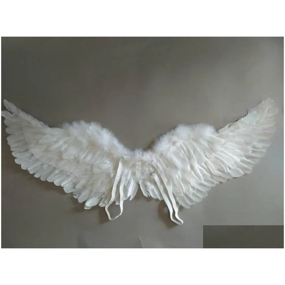 Frames And Mouldings Women Angel Feather Wing With Elastic Straps Llow Shape Halloween Party Divine Fairy Goddess Queen Costume Access Dhwqv