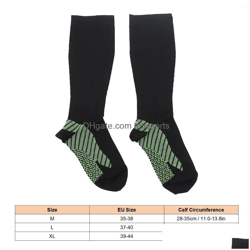 waist support calf tube socks sports compression reduce swelling breathable speed up recovery 1 pair promote circulation for outdoor