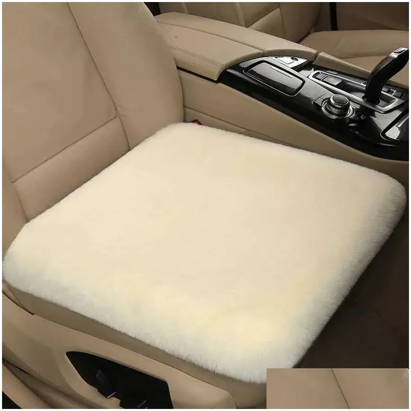 Seat Cushions Cushions Nordic Style Solid Color Thicken P Cushion Winter Warm Car Seat Pad High Quality Household Antislip Dining Chai Dhjtp