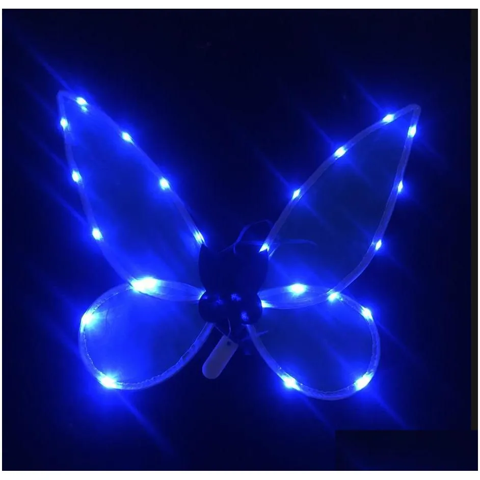 Frames And Mouldings Light Up Fairy Wings For Adts Led Butterfly Sheer Girls Women Halloween Costume Accessories Drop Delivery Home Ga Dhbvy