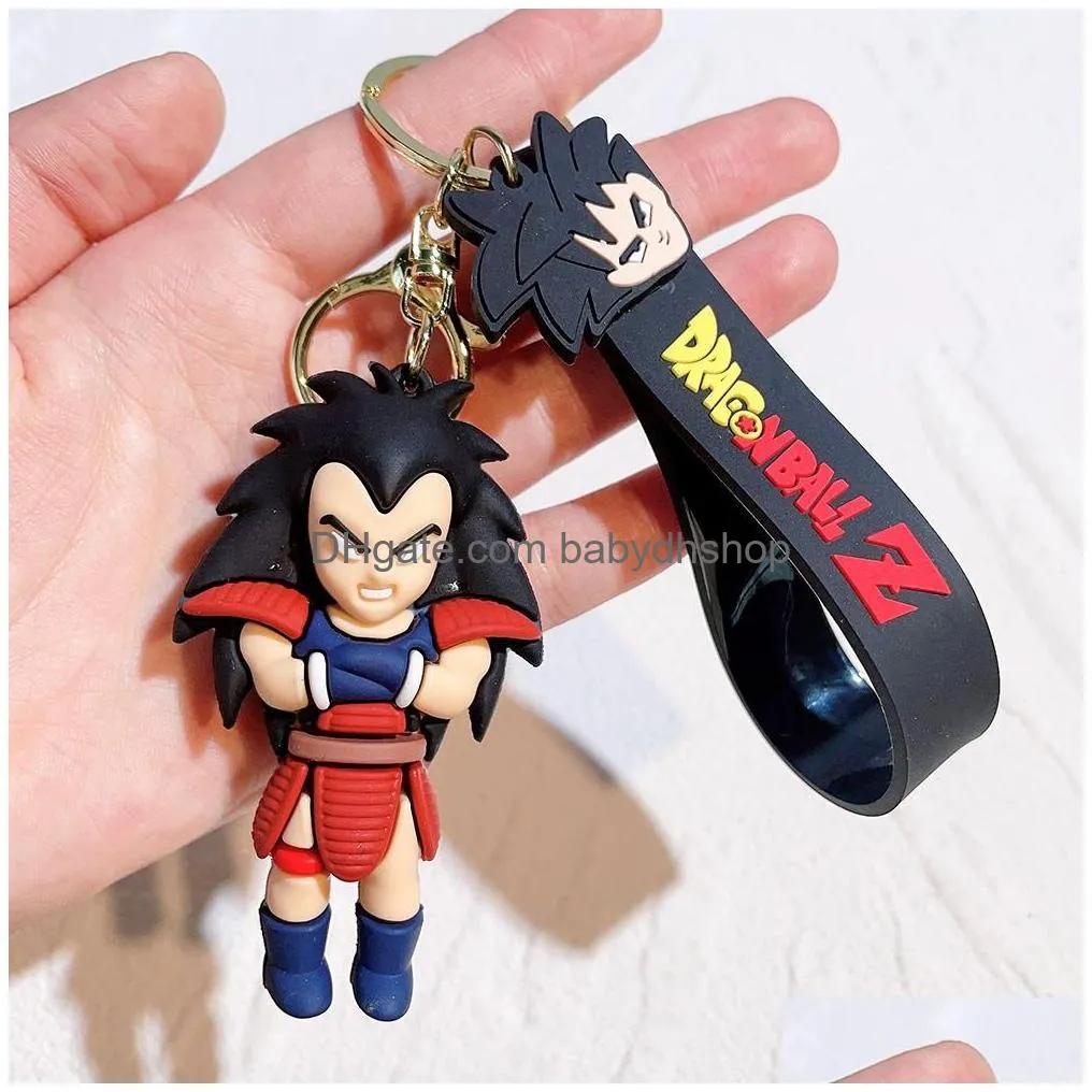 fashion cute anime designs 3d jewelry keychain different design pvc key ring accessories