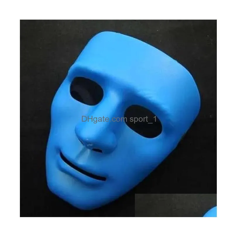 fankasi halloween mask party diy scary masks solid color full face cosplay masquerade mime mask ball party costume masks