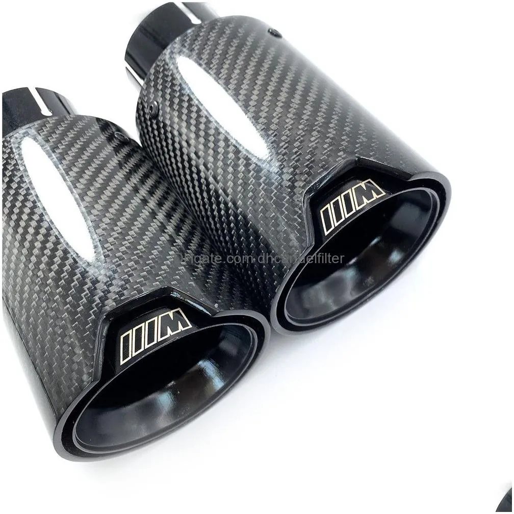 1 piece carbon fiber exhaust pipe for m2 m3 m4 m5 f87 f80 f82 f83 f90 m135i m140i m335i m340i m235i m240i nozzles m muffler tip