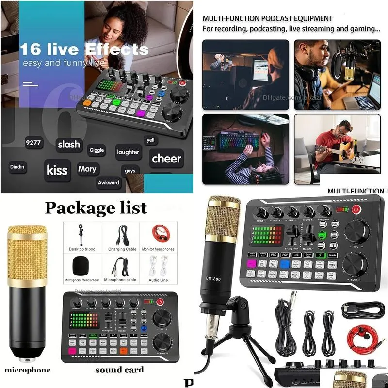 microphones microphones streaming microphone kit with audio mixer and condenser microphone microphone set for podcast live broadcast podcast
