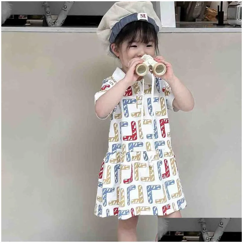 Clothing Sets Baby Girls Designer Dress Kids Luxury Clothing Sets Skirt Childrens Classic Clothes Letter Dresses Drop Delivery Baby, K Dhfap