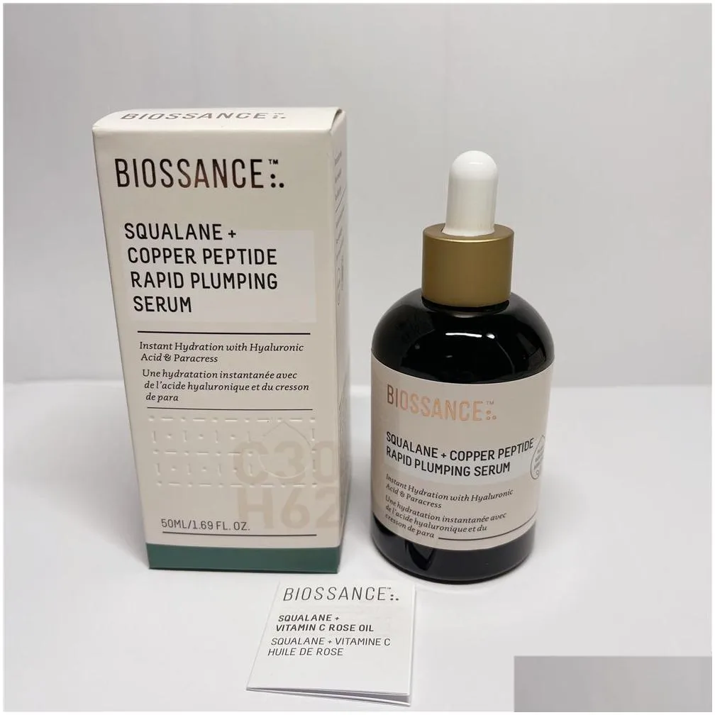 Other Makeup Biossance Face Oil Serum 50Ml Squalane Copperpeptide Rapid Plum 1.7Floz 30Ml Vitamin C Rose 1Floz High Quality Skin Care Dhydw