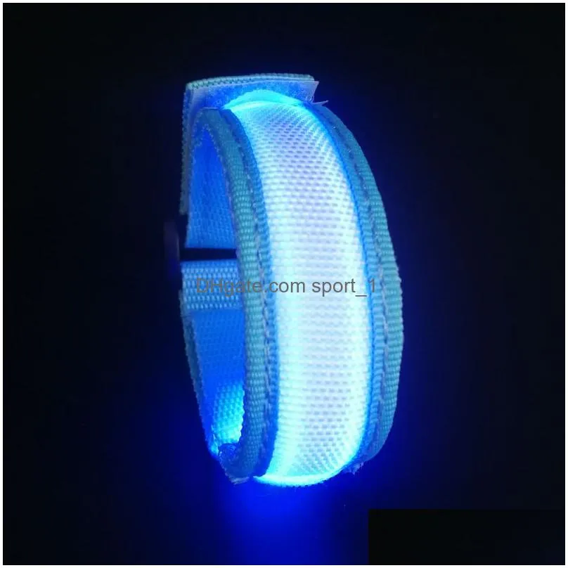 led festival glow wrist band concert glow bracelet nylon weaving party flash glow bracelet supplies