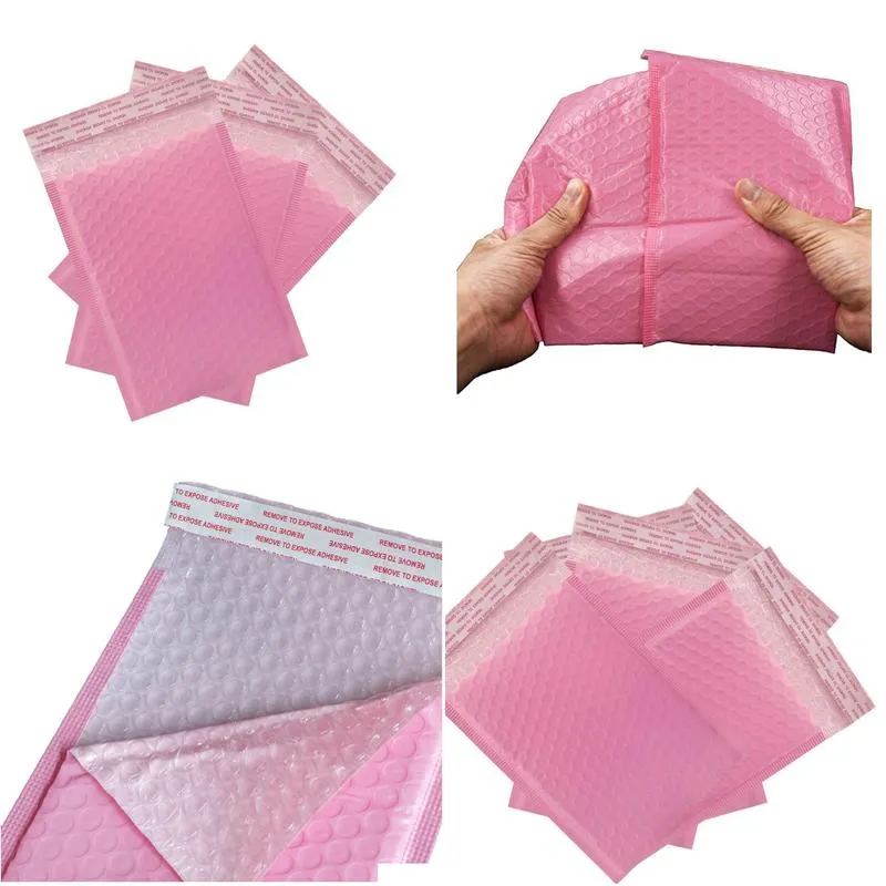 Packing Bags Wholesale Bubble Mailers Packaging Bags Padded Envelopes Pearl Film Present Mail Envelope Bag For Book Magazine Lined Mai Dhfwq