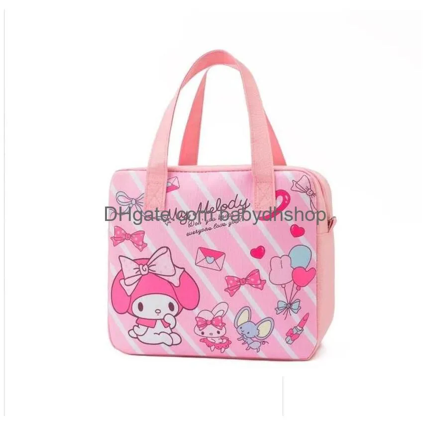 kawaii melody design lunch bags heat preservation waterproof tote lunch bag for student