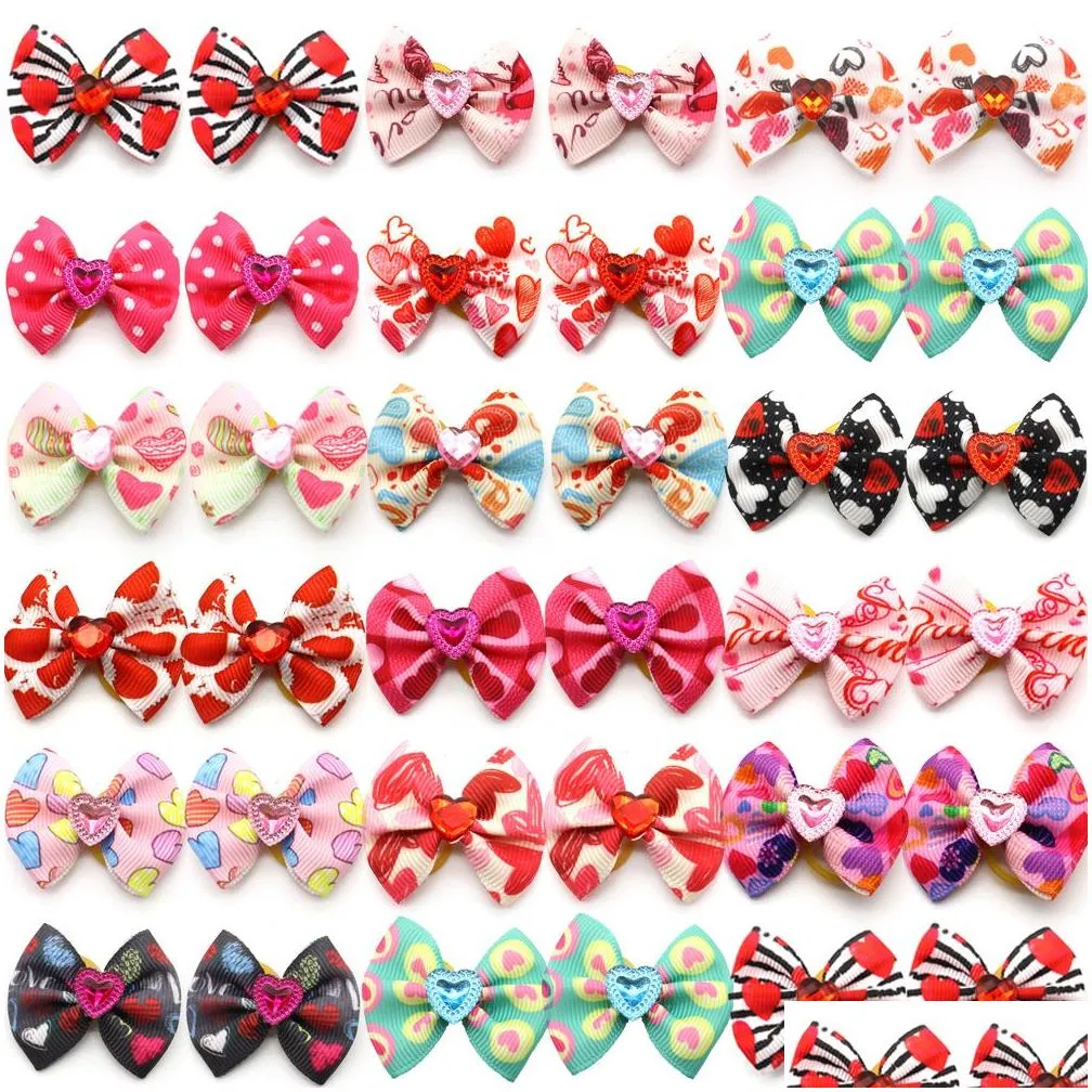 Dog Apparel Head Flower Bowknot Jewelry Hair Accessories Cat Grooming Hairs Various Styles Pet Supplies Drop Delivery Dhqtk