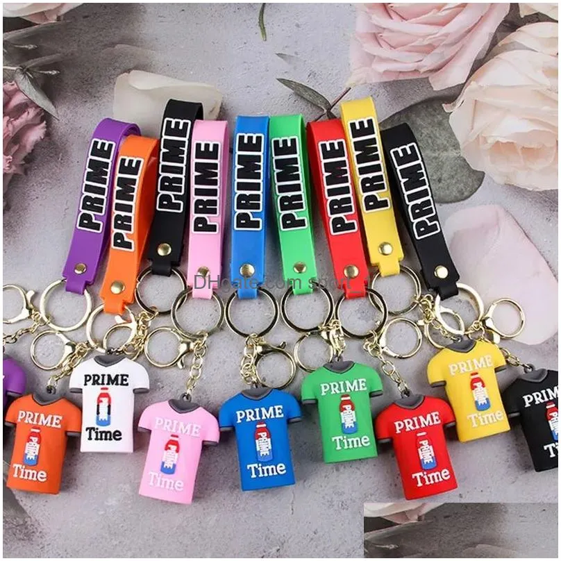 keychains lanyards prime drink clothes rubber keychain cute bottle key chains ornament car bag pendant keyring