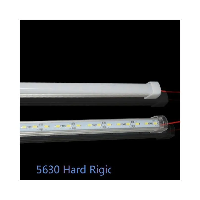 50pcsx50cm factory wholesale 50cm dc 12v 36 smd 5630 led hard rigid led strip bar light with u aluminium shell addpc cover