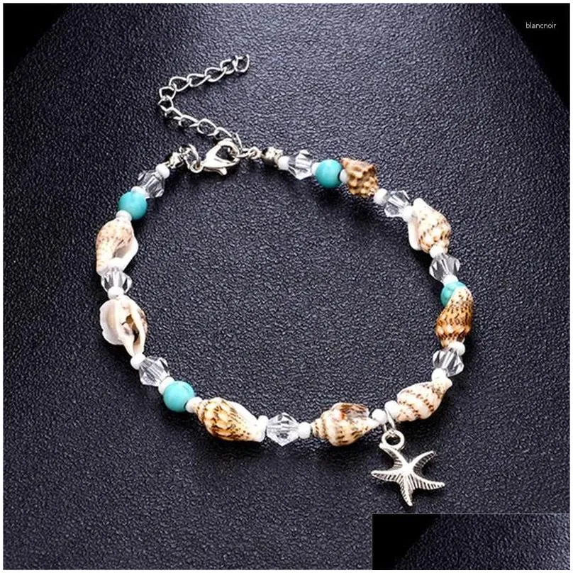 anklets shell beads starfish for women beach anklet leg bracelet handmade bohemian foot chain boho jewelry sandals gift