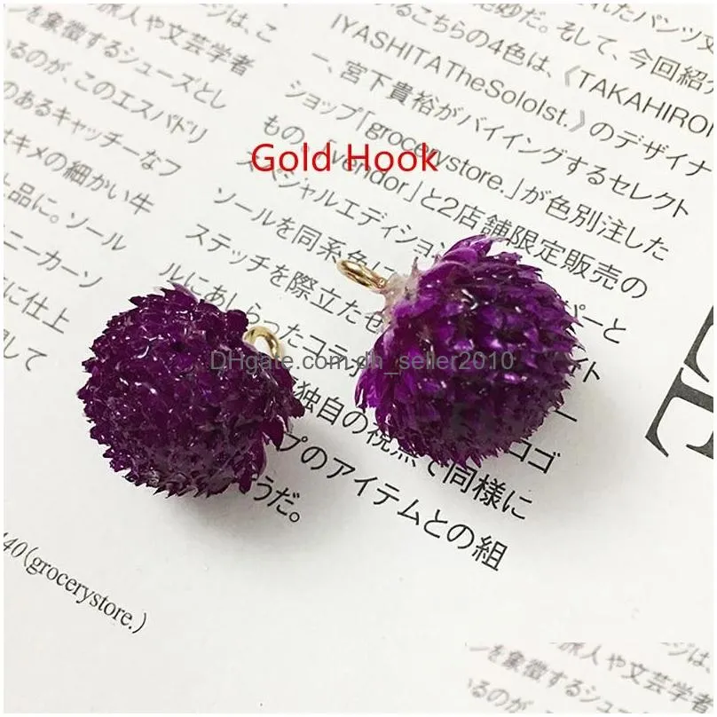 Pendant Necklaces Pcs Resin Real Flowering Pendants Charms For Jewelry Making Handmade Amaranth Diy Findings 30 - 8Mmpendant Drop Del Dht9F