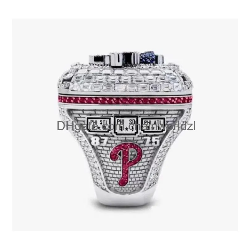 2022 2023 philadelphia world series baseball team championship ring sport souvenir men fan gift wholesale hip hop punk jewelry