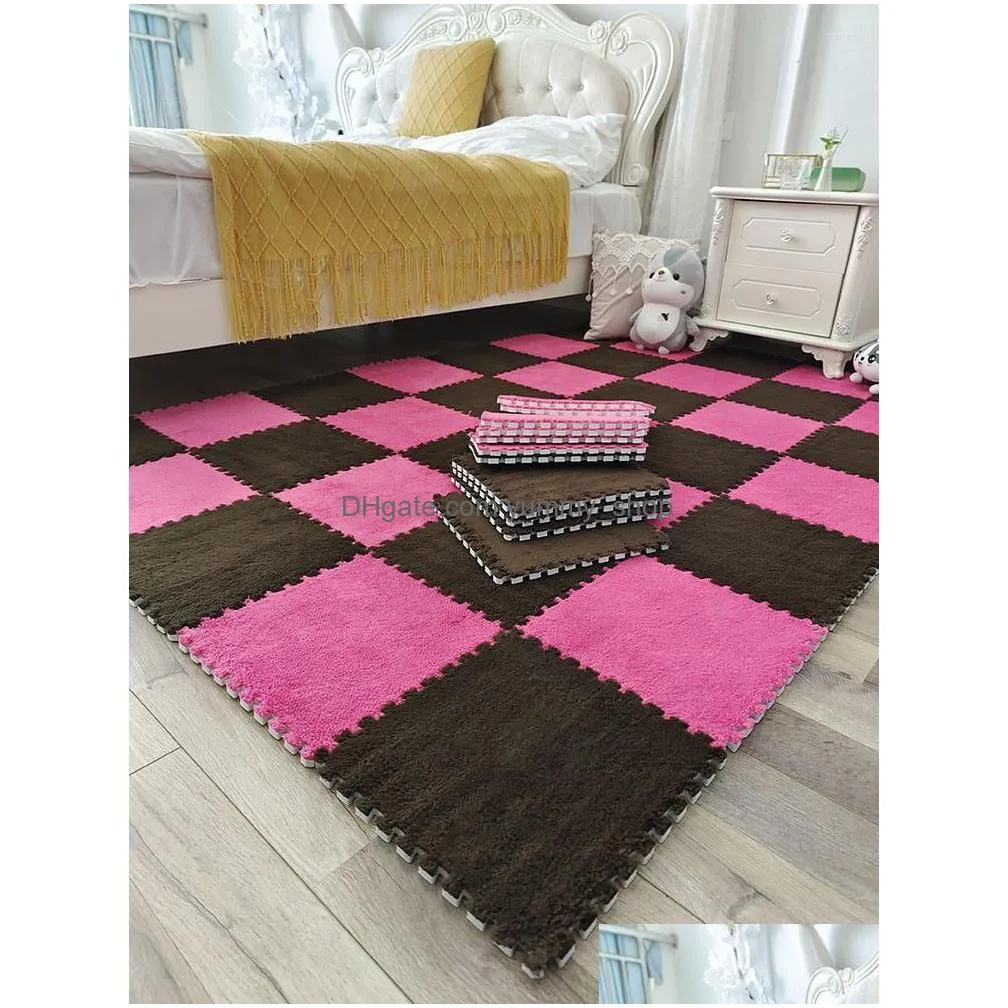 carpets carpet bedroom wind and dirt-resistant whole shop girl room korean style splicing floor mat foam household