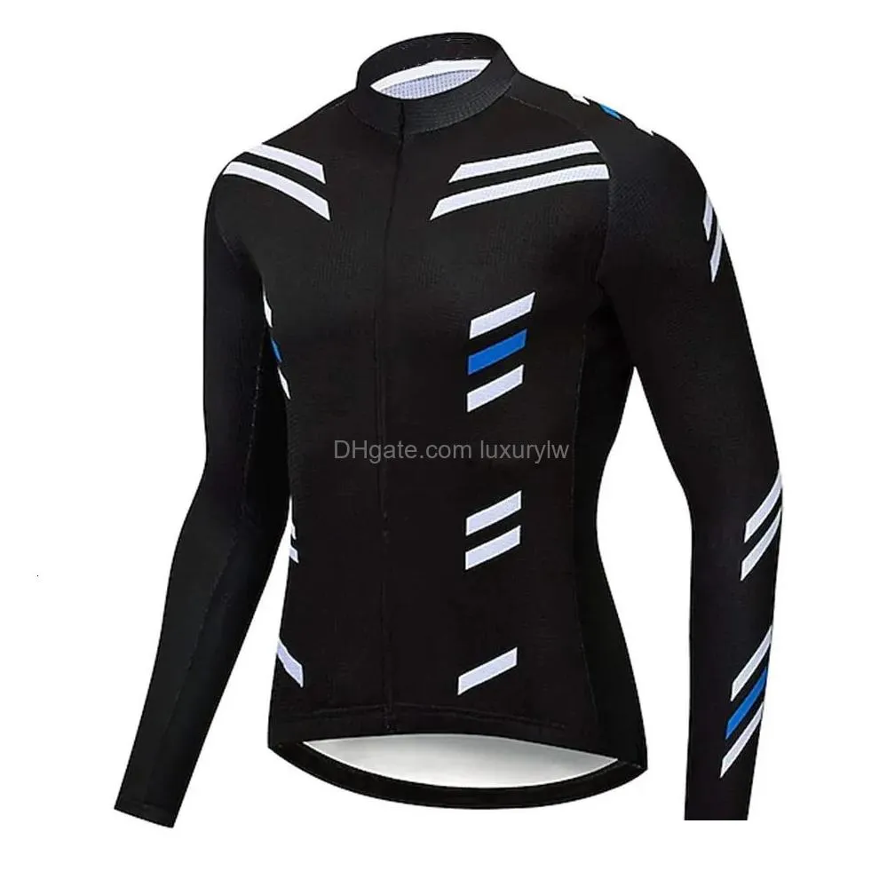 Cycling Shirts & Tops Cycling Shirts Tops Polyester Design Quick Dry Jersey Men Top Mountain Long Sleeve Custom Sublimation Riding Bik Ot0Ev