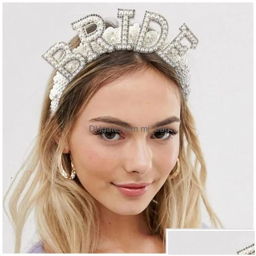 Other Event & Party Supplies Other Event Party Supplies Bride Pearl Crown Headband Wedding Bridal Shower Decoration To Be Hairbands P Dhuo9