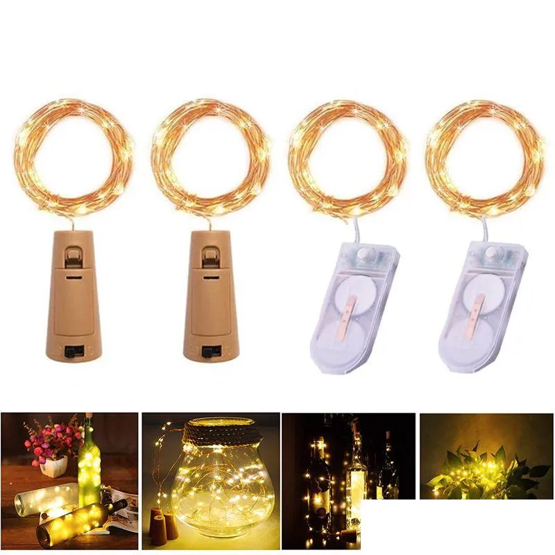 led string light waterproof copper mini fairy diy glass craft bottle lights christmas lamp 2m 20leds