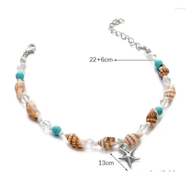 anklets shell beads starfish for women beach anklet leg bracelet handmade bohemian foot chain boho jewelry sandals gift