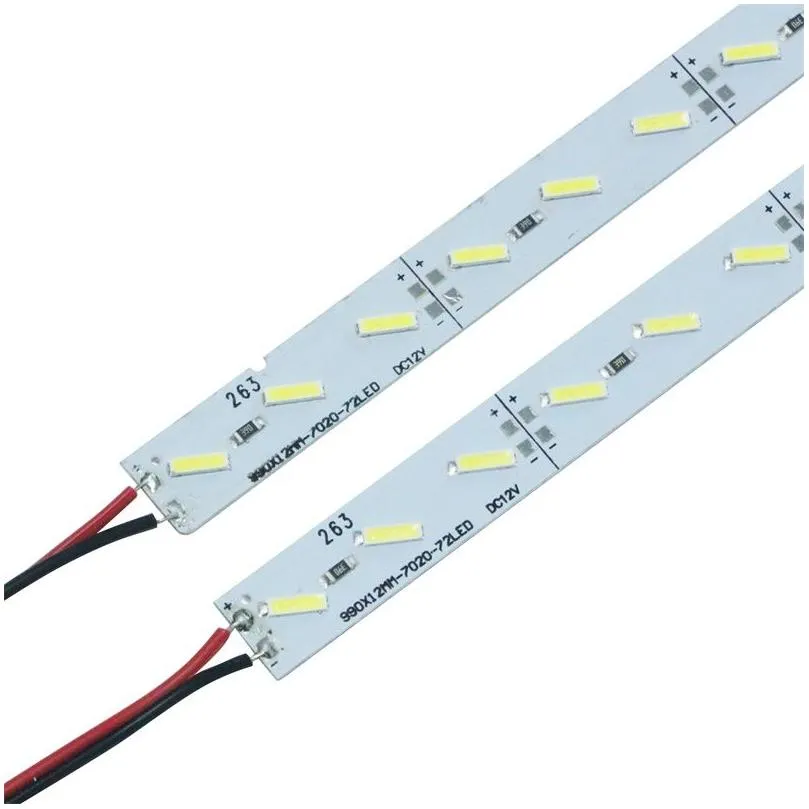 super bright hard rigid bar light dc12v 100cm 72 led smd 7020 aluminum alloy led strip light for cabinet/jewelry display