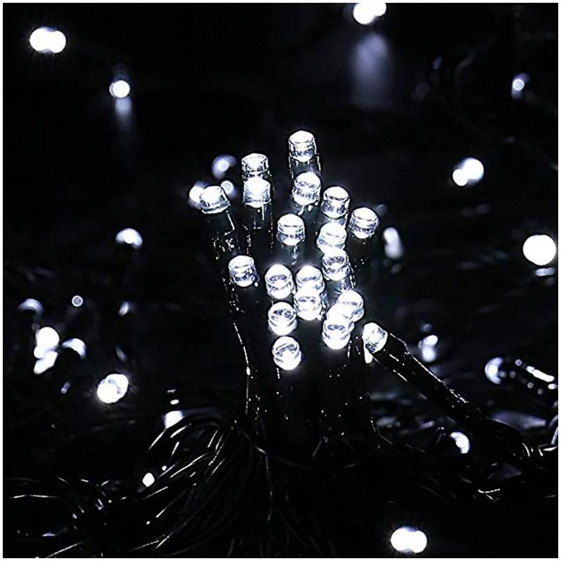 solar lamps led string light 100leds 200leds outdoor fairy holiday christmas party garlands lawn garden lights waterproof