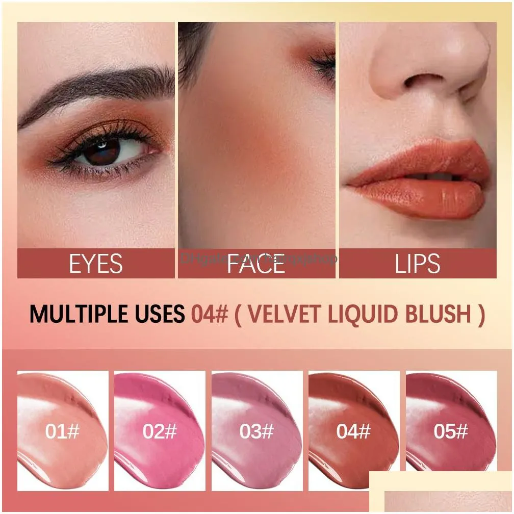 Blush Veet Matte Liquid B Face Pigment Ber Long Lasting Natural Brighten Cheek Tint Peach Orange Drop Delivery Health Beauty Makeup Fa Dhh9K