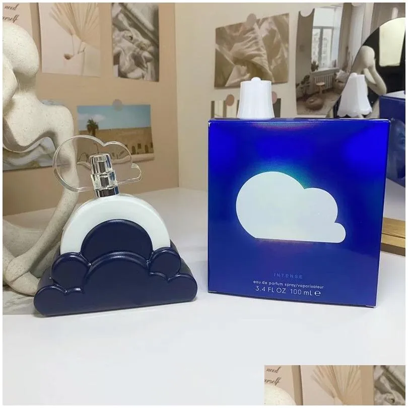 new edition 2.0 fragrance for lady blue perfume spray 100ml white cloud pink shape ariana eau de parfum charming lovely cartoon lasting fast