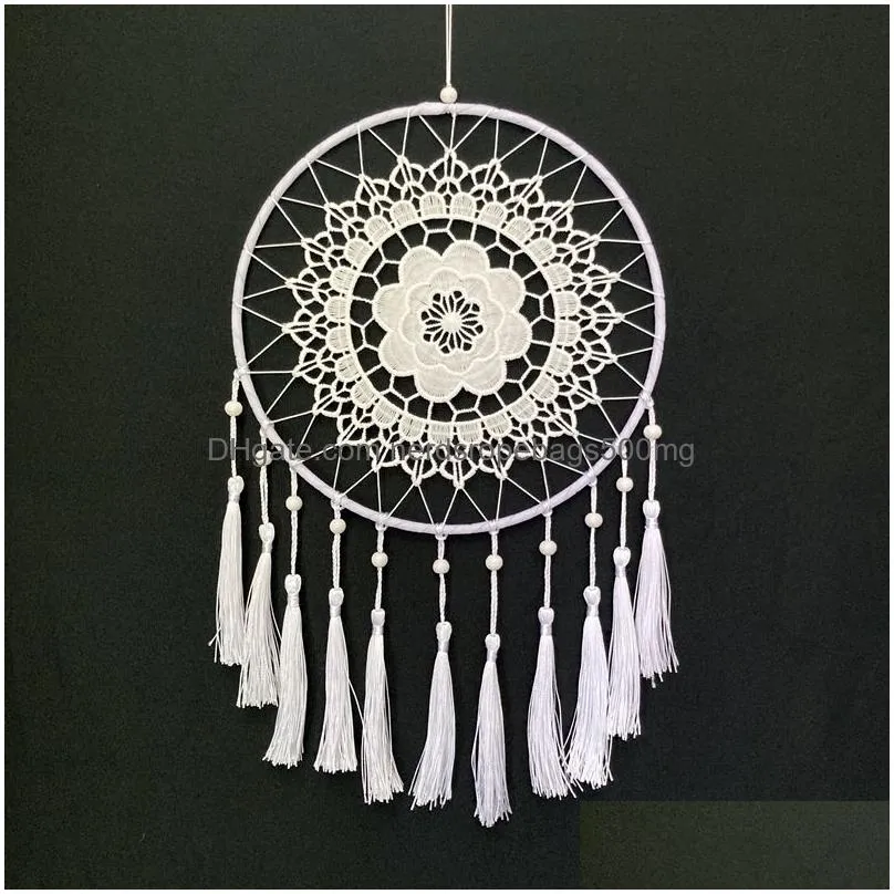 Arts And Crafts Room Crafts White Dream Catcher Handmade Hanging Wall Ornament Home Decoration Craft Big Circle Dreamcatcher7418469 Dr Dhrlz
