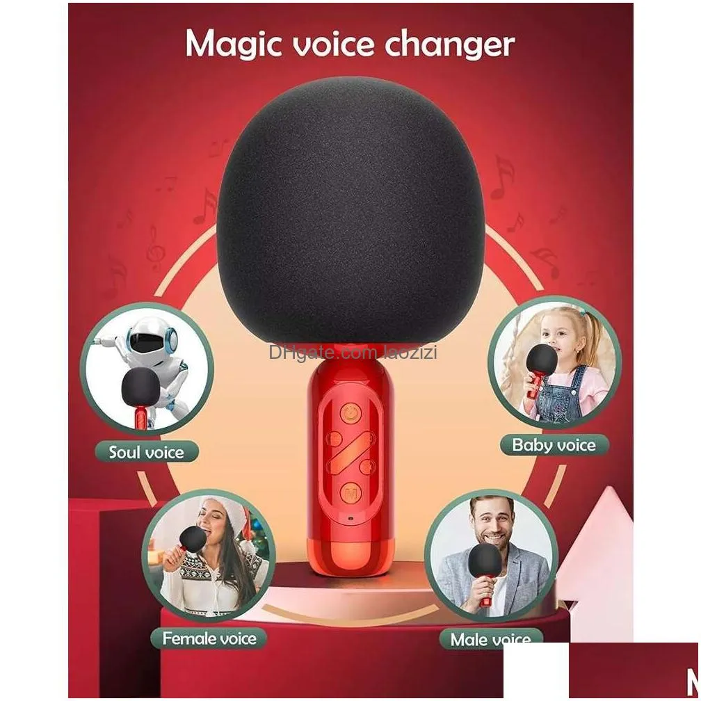  bluetooth karaoke microphone magic voice wireless karaoke microphone with speaker karaoke microphones for kids and adults 