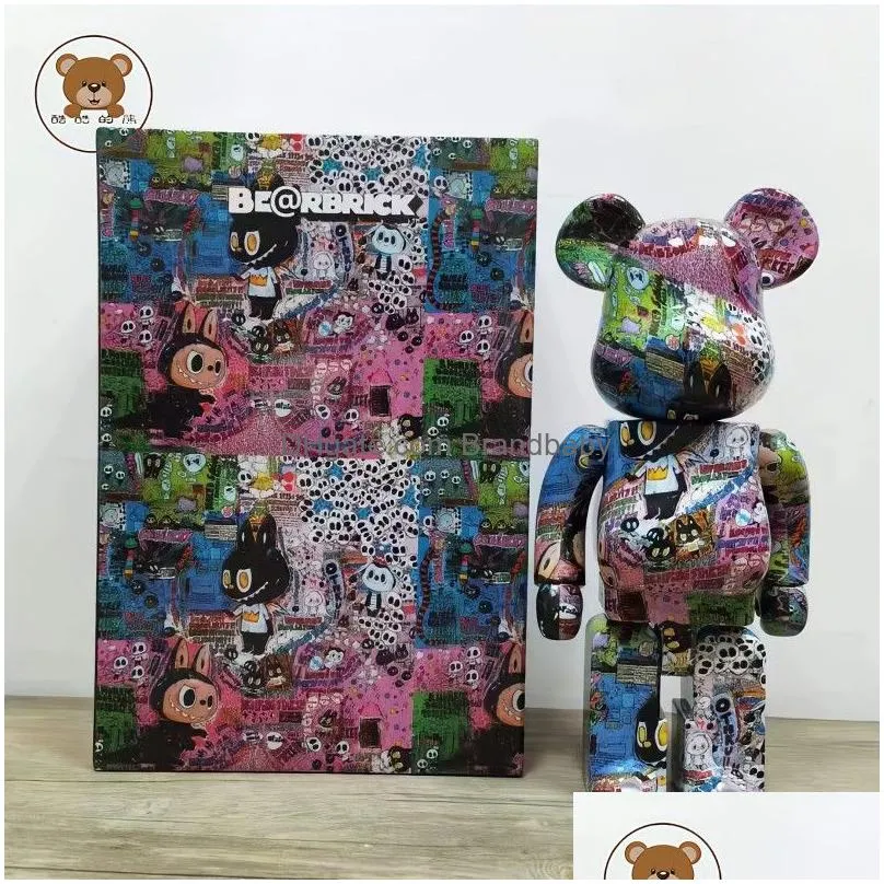 Movie & Games New Spot Bearbrick 400% 28Cm Longjiasheng Labubu Building Blocks Violent Bears Fashion Trend Decoration Small Doll Handm Dhgdy